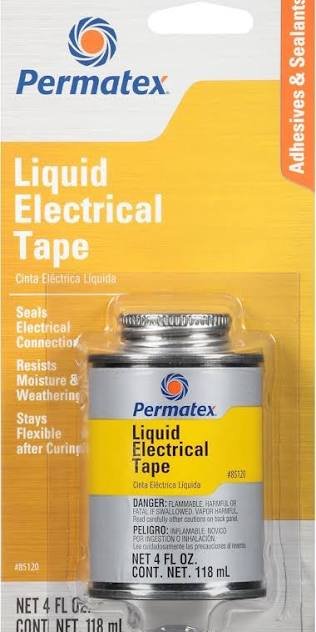 Permatex 85120 Liquid Electrical Tape, 4 oz , Black
